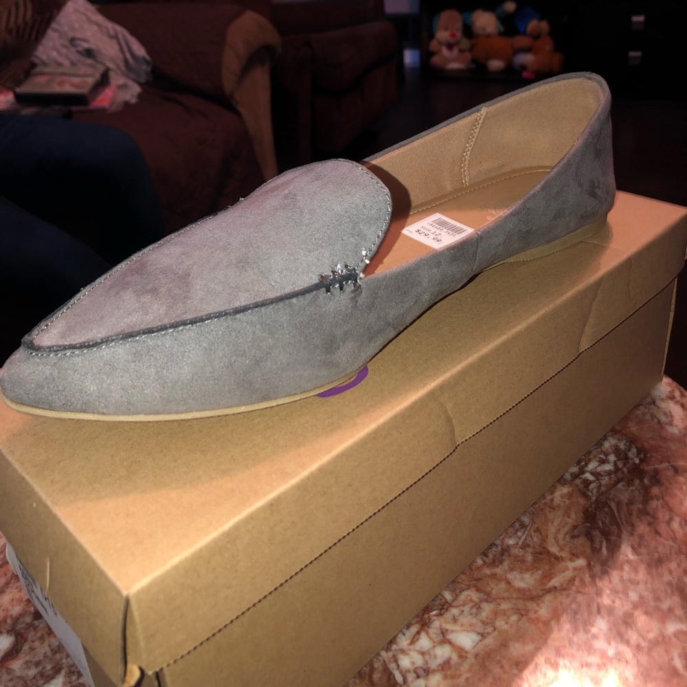 Red-Grey-Black loafers